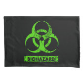 Limoen Neon Green Bio-Hazard Chemicals Graphic Kussensloop (Voorkant)