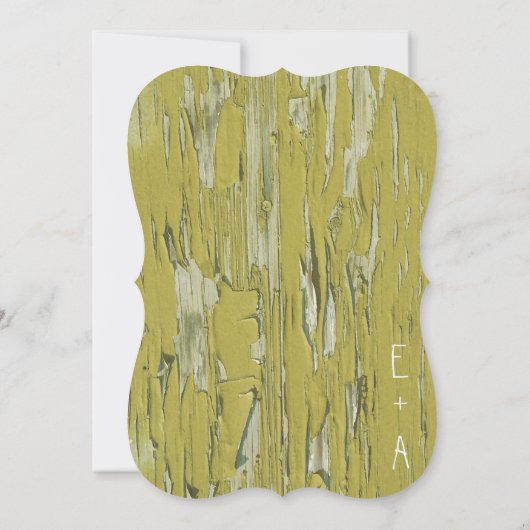  Limoen Old Wood Love Bird Weduwuitnodiging Kaart (Achterkant)