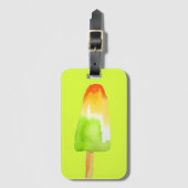 Limoen oranje popsikel zomerijsblokkunst bagagelabel (Voorkant (verticaal))