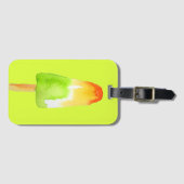 Limoen oranje popsikel zomerijsblokkunst bagagelabel (Voorkant (horizontaal))