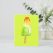 Limoen oranje popsikel zomerijsblokkunst briefkaart (Staand voorkant)