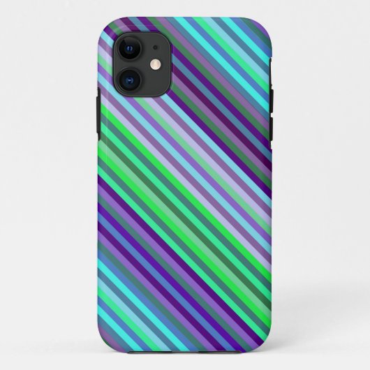 Limoen Paarse cyaanstrips Achtergrond Case-Mate iPhone Case (Achterkant)