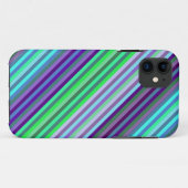 Limoen Paarse cyaanstrips Achtergrond Case-Mate iPhone Case (Achterkant (horizontaal))