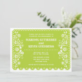 Limoen Papel Picado Cinco de Mayo Engagement Party Kaart (Staand voorkant)