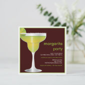Limoen Paradise Margarita Party Invitation Kaart (Staand voorkant)