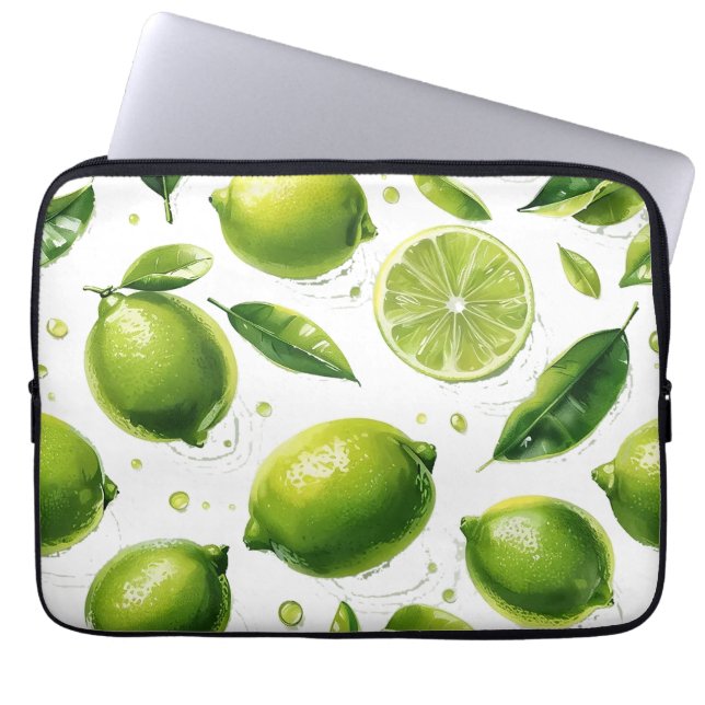 Limoen-patroon Laptop Sleeve (Voorkant)