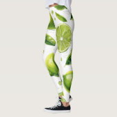 Limoen-patroon Leggings (Links)