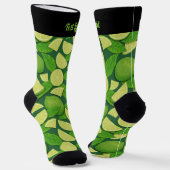 Limoen Patroonvergrendelingen Sokken (Gebogen)