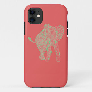 Limoen/Peach Elephant iPhone 5 Hoesje