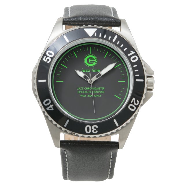 Limoen peel diver jazz horloge (Voorkant)