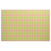 limoen perzik wit geblokte plaid stof (Yard (91,4 cm))