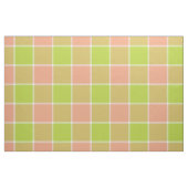 limoen perzik wit geblokte plaid stof (Fat Quarter)