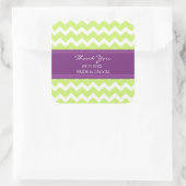 Limoen Plum Chevron Dank u bruiloft gunst Labels (Tas)