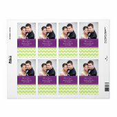 Limoen Plum Chevron foto trouwlabels Etiket (Full Sheet)