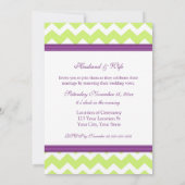 Limoen Plum Chevron Wedding Vow Renewal Uitnodigin Kaart (Achterkant)