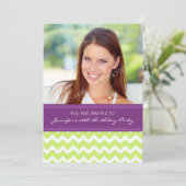 Limoen Plum Photo 20th Birthday Party Invitations Kaart (Staand voorkant)