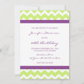 Limoen Plum Photo 20th Birthday Party Invitations Kaart (Achterkant)