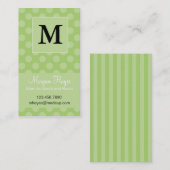 Limoen Polka mama card Contactkaartje (Voorkant / Achterkant)