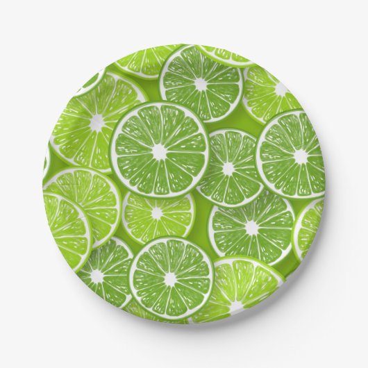 Limoen pop papieren bordje (Voorkant)