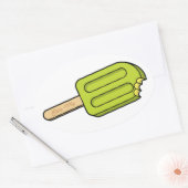 Limoen Popsicle bijt me ovale Stickers (Envelop)