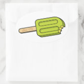 Limoen Popsicle bijt me ovale Stickers (Tas)