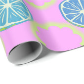 Limoen Print Citrusfruit Patroon Wallpaper Cadeaupapier (Rol Hoek)