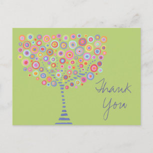 Limoen Retro Circle Boom Bedankt voor het Briefkaa Briefkaart