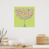 Limoen Retro Tree Name Room Wall Poster (Keuken)