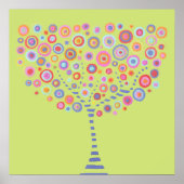 Limoen Retro Tree Name Room Wall Poster (Voorkant)