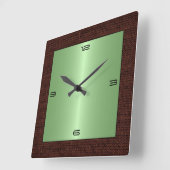 Limoen roestvrij staal Moderne omloopgrens Vierkante Klok (Hoek)