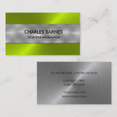 Limoen roestvrij staal Visitekaartje (Voorkant / Achterkant)