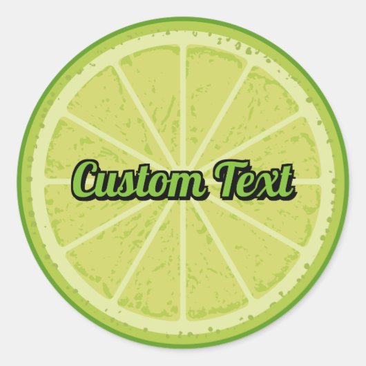 Limoen Ronde Sticker (Voorkant)