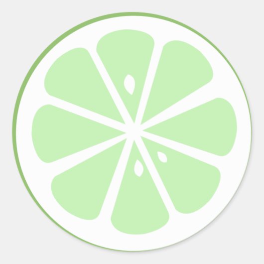 Limoen Ronde Sticker (Voorkant)