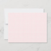 Limoen Roze Gingham Rand Persoonlijk Notitiekaartje (Achterkant)