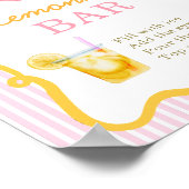 Limoen Roze strik afstudeerfeest Limonadebar Poster (Hoek)