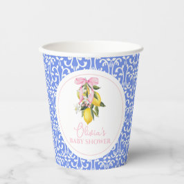 Limoen Roze Strik La Dolce Vita Baby Shower Papieren Bekers