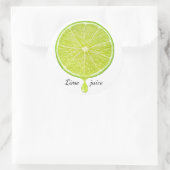 Limoen sap ronde sticker (Tas)