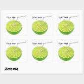 Limoen sap vierkante sticker (Vel)