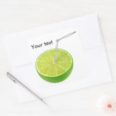 Limoen sap vierkante sticker (Envelop)