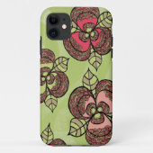 Limoen Scarlet Floral Dames Kunst Case-Mate iPhone Case (Achterkant)