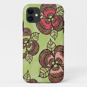 Limoen Scarlet Floral Dames Kunst Case-Mate iPhone Case