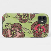 Limoen Scarlet Floral Dames Kunst Case-Mate iPhone Case (Achterkant (horizontaal))