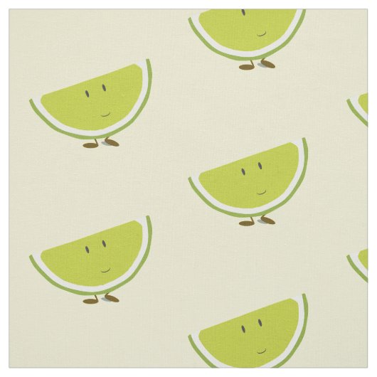 Limoen-segment glimlachen stof (Swatch)