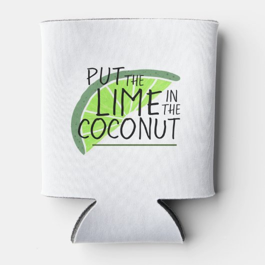 Limoen-segment | Zet de Limoen in de kokosnoot Blikjeskoeler (Voorkant)