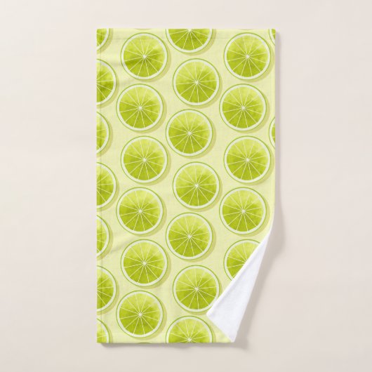 Limoen Segmenten op lichtgeel Bad Handdoek (Handdoek)