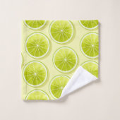Limoen Segmenten op lichtgeel Bad Handdoek (Wasdoekje)