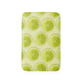 Limoen Segmenten op lichtgeel Badmat (Voorkant Verticaal)