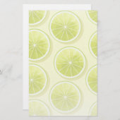 Limoen Segmenten op lichtgeel Briefpapier (Voorkant / Achterkant)
