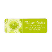 Limoen Segmenten op lichtgeel Etiket (Voorkant)