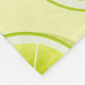 Limoen Segmenten op lichtgeel Fleece Deken (Hoek)